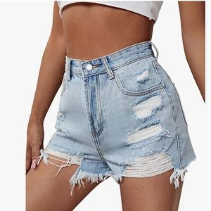Cut out high waisted shorts